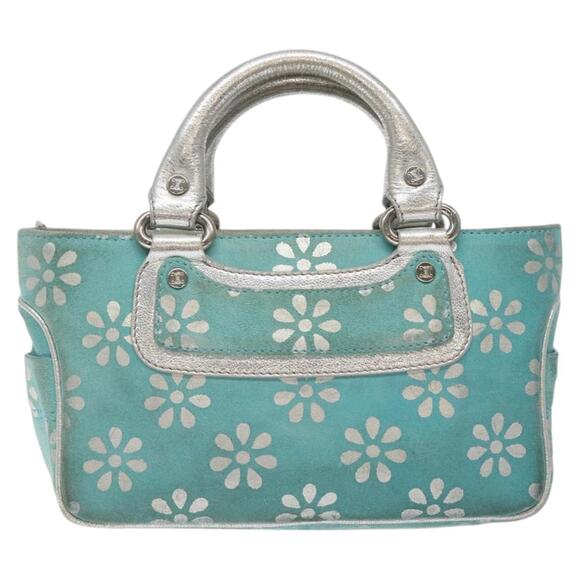 CELINE Hand Bag Suede Light Blue Silver - Picture 3 of 12